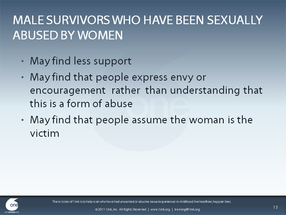 Working With Male Survivors