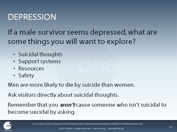 Working With Male Survivors