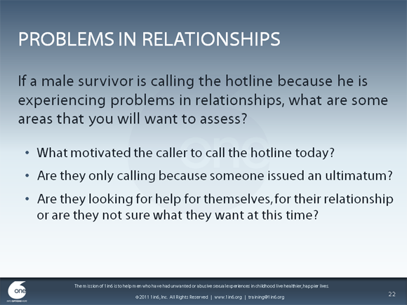 Working With Male Survivors