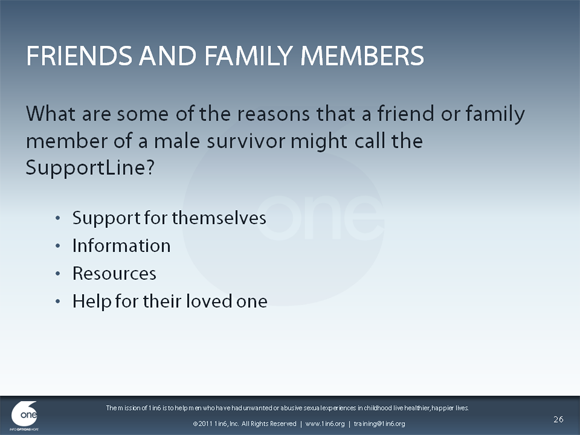 Working With Male Survivors