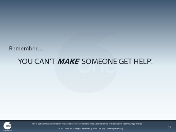 Working With Male Survivors