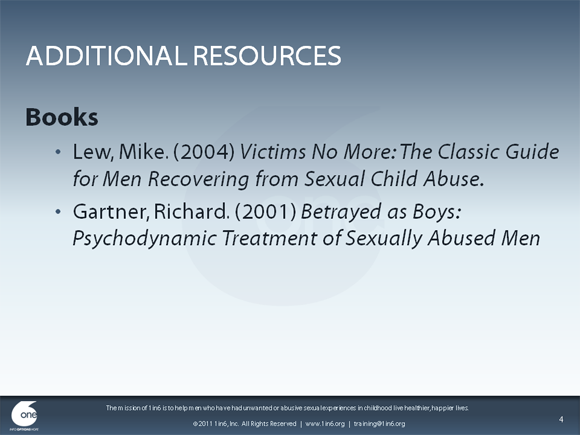 Working With Male Survivors