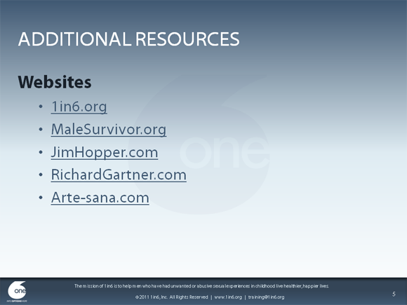 Working With Male Survivors