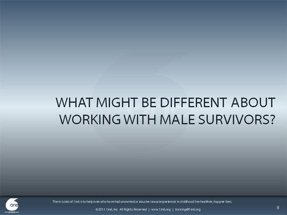 Working With Male Survivors